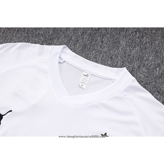 Tuta da Track Borussia Dortmund Manica Corta 2022 2023 Bianco - Pantalon Corto